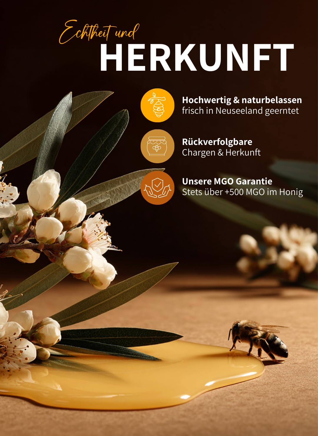 Thumbnail 4 de bedrop Manuka Honig MGO 500+ 140 g Glas 🍯