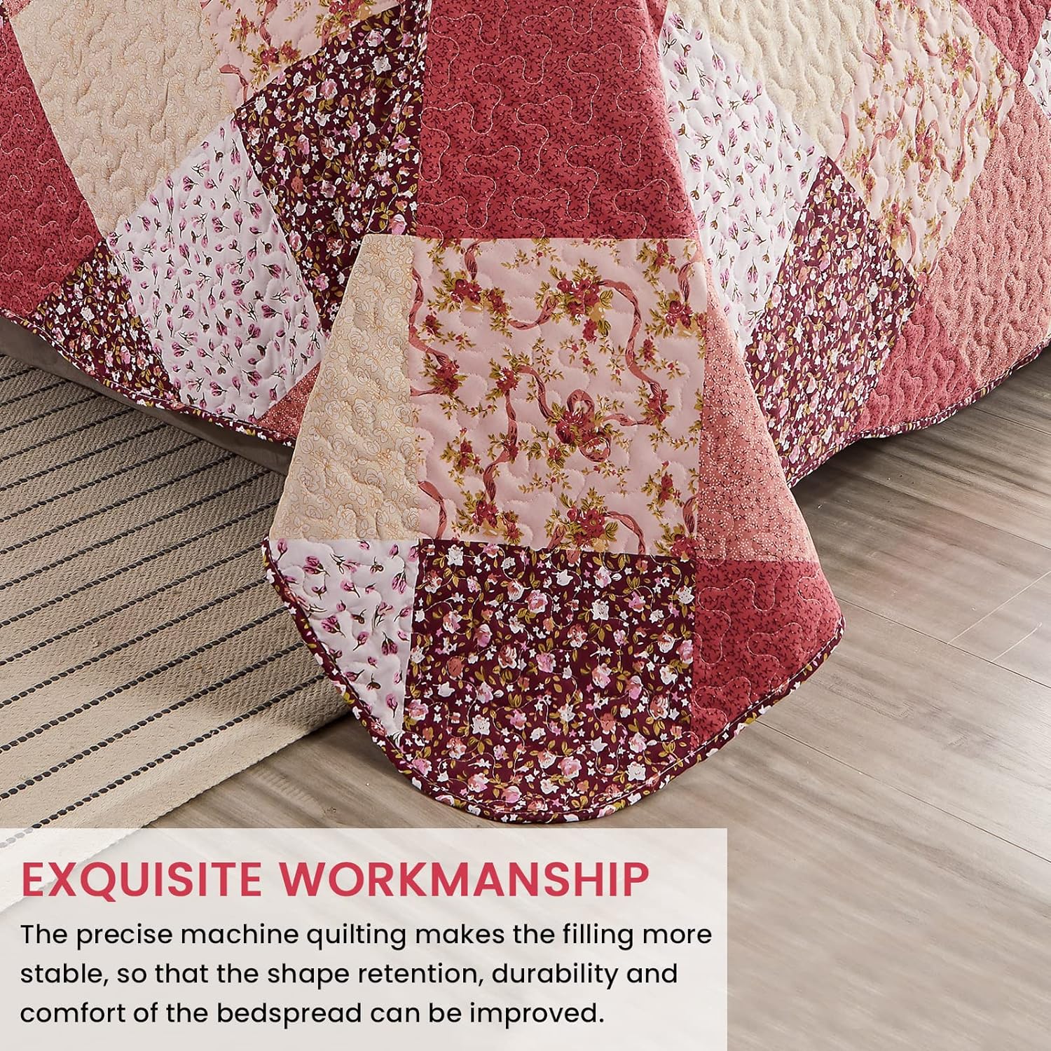Detalle de Qucover Quilted Bedspread King Size 230x250cm