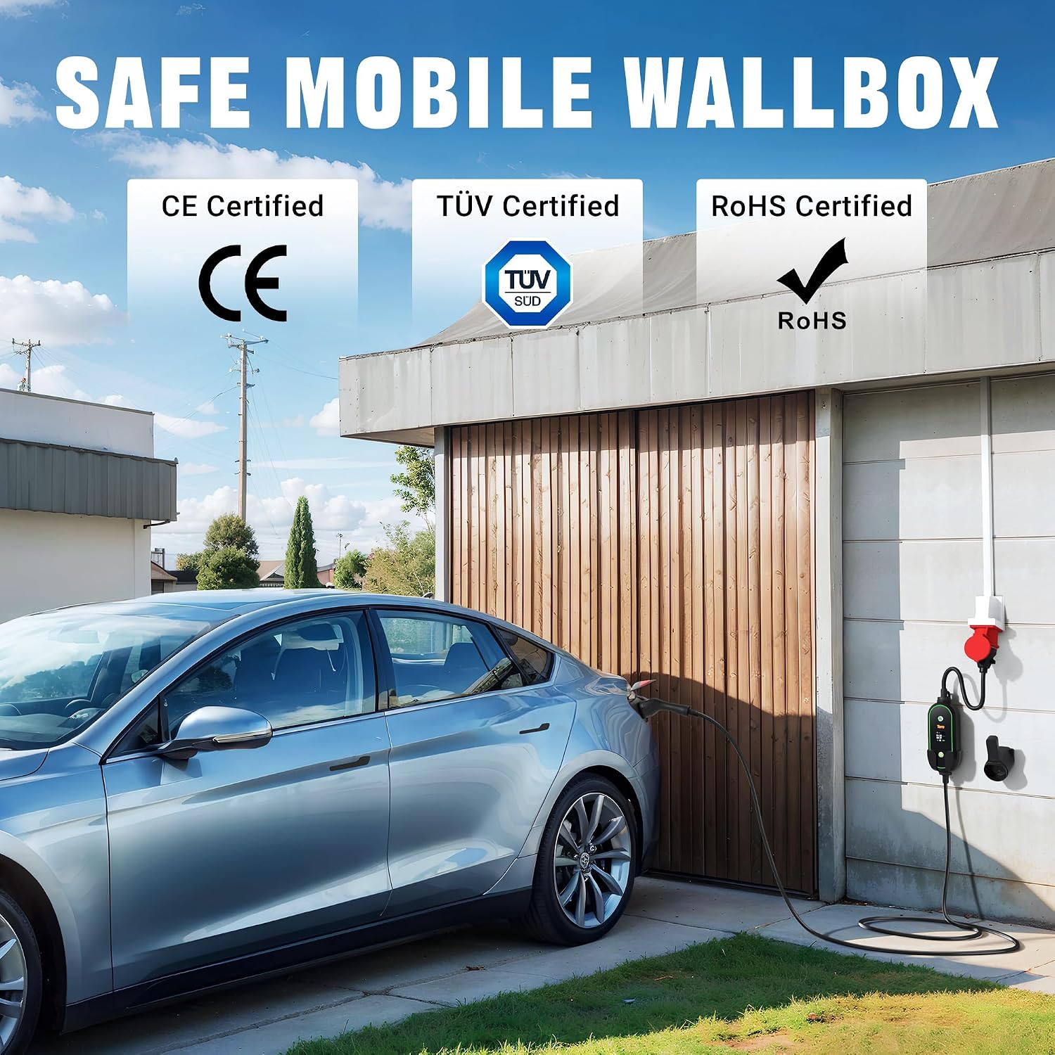 Detalle 2 de Tera Mobile Wallbox Typ-2 tragbar – 11 kW, 3-Phasen, flexibel einsetzbar