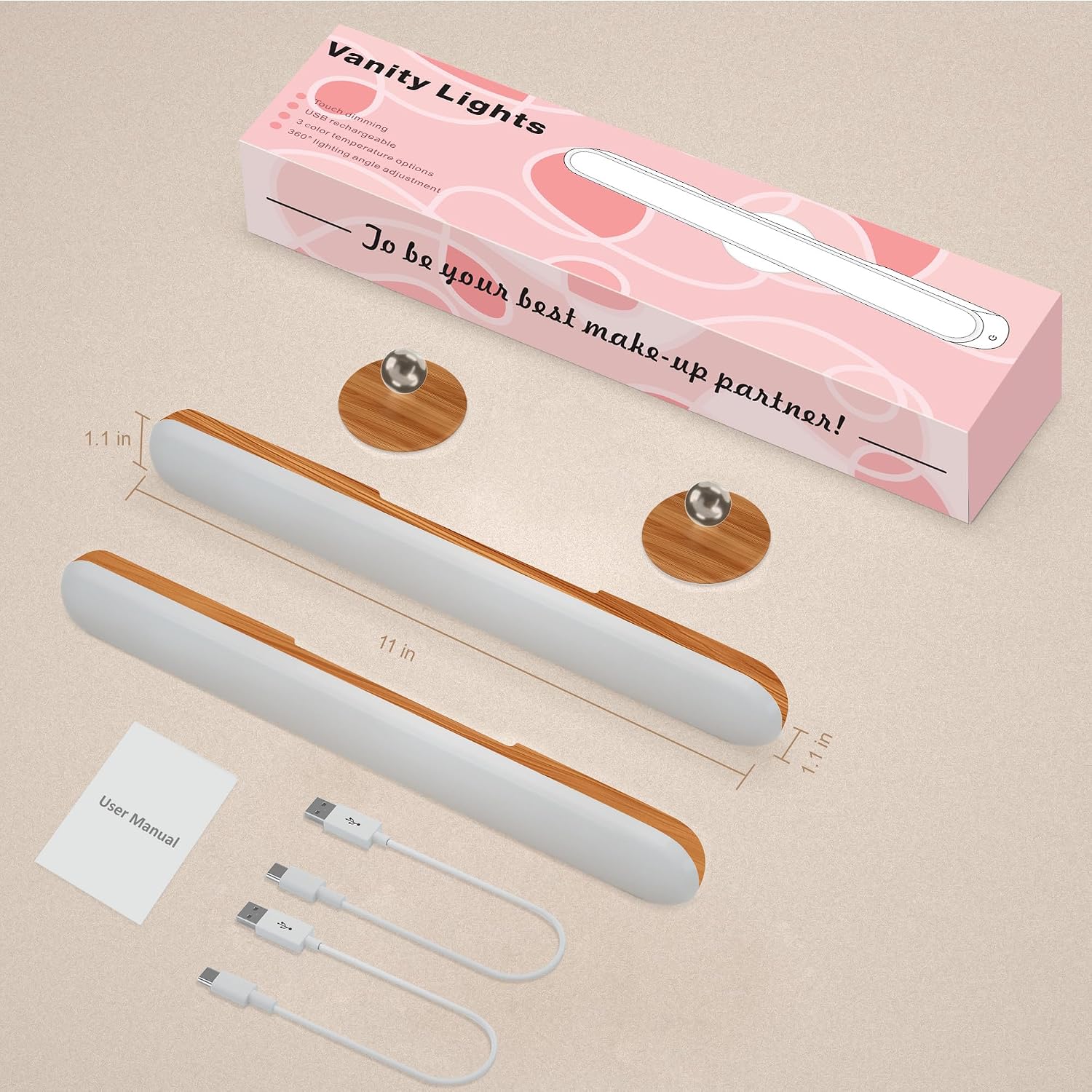Thumbnail 6 de Benreom Rechargeable Vanity Lights, 4000mAh Battery