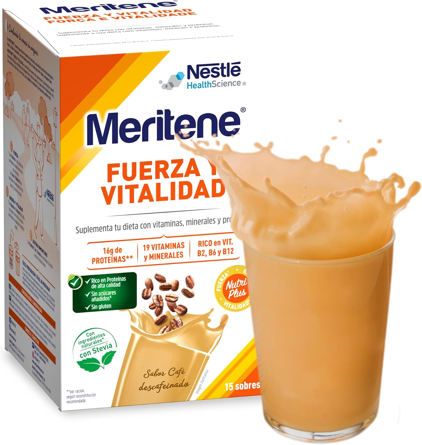 Detalle de Meritene Fuerza y Vitalidad 15 sobres