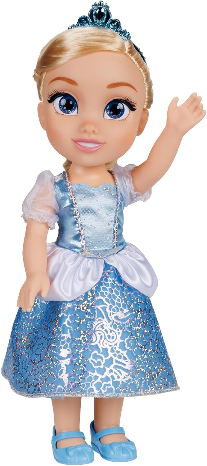 Detalle 2 de Disney Princess 230144 – lalka Kopciuszek 35 cm z platynową spódnicą holofoil