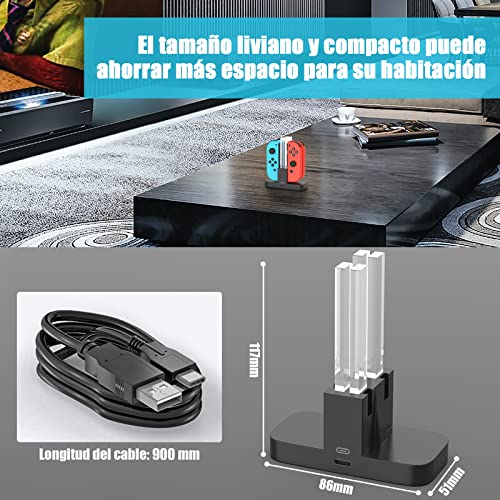 Thumbnail 4 de Base de carga Diyife 4 en 1 para Nintendo Switch: cargador seguro para Joy-Con y más