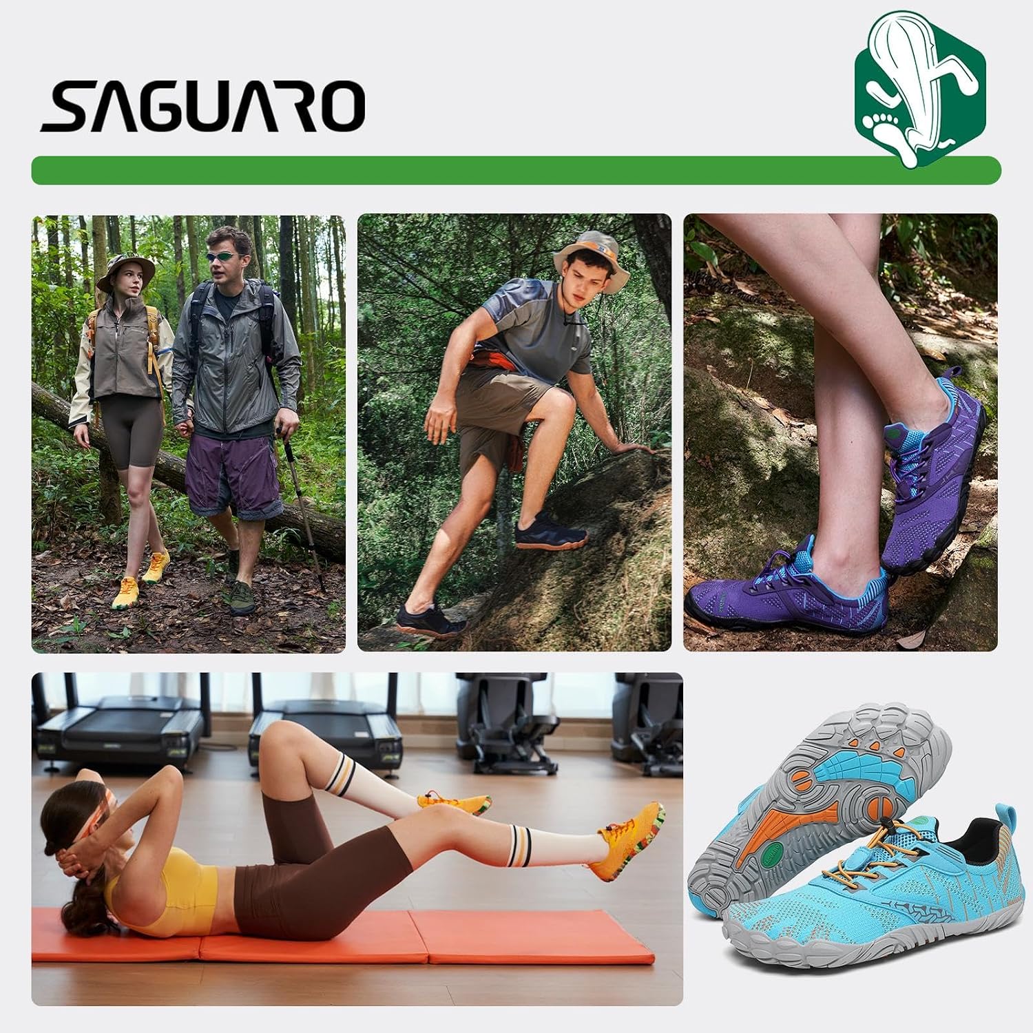 Detalle 2 de SAGUARO Barfußschuhe für Trails, Größe 36-48
