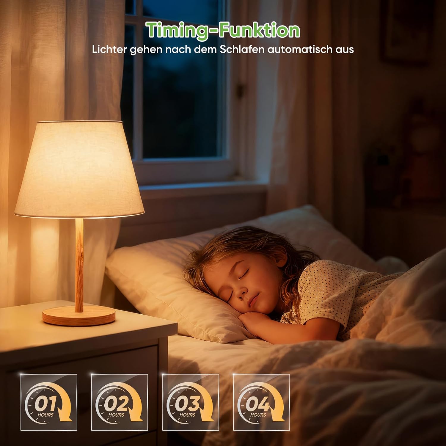 Detalle de Kimjo RGB LED-Lampe E27 (4er Set) mit Fernbedienung, Akku, Timer und 7W dimmbar