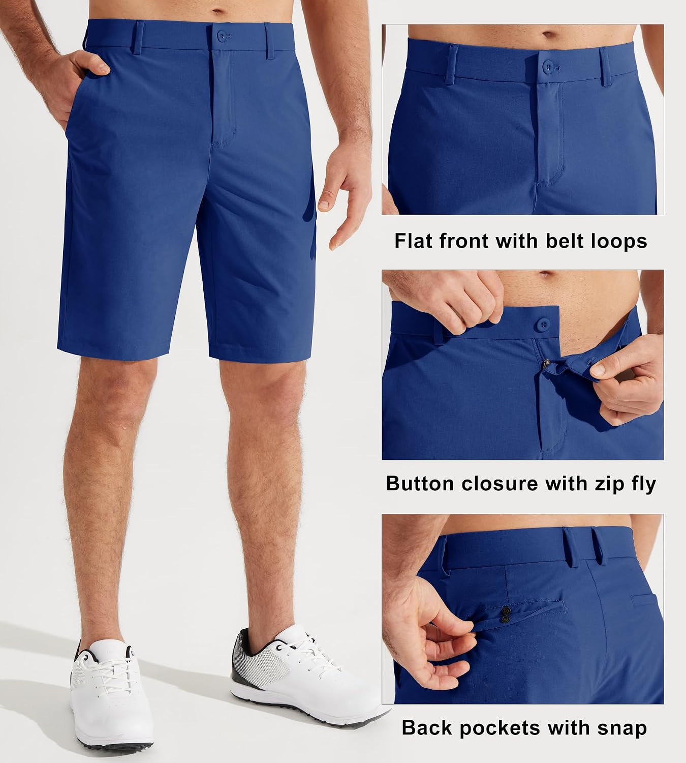 Thumbnail 3 de Libin Men’s Golf Shorts (7"/9") Flat-Front Hybrid Quick-Dry Water-Resistant