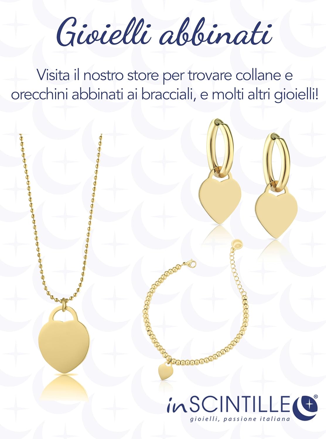 Detalle de inSCINTILLE Cuore Rock: Bracciale Donna a Palline in Acciaio Inossidabile con Cuore Colorato