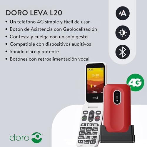Thumbnail 1 de Doro Leva L20: teléfono móvil con tapa, gran facilidad de uso y ayuda a la seguridad