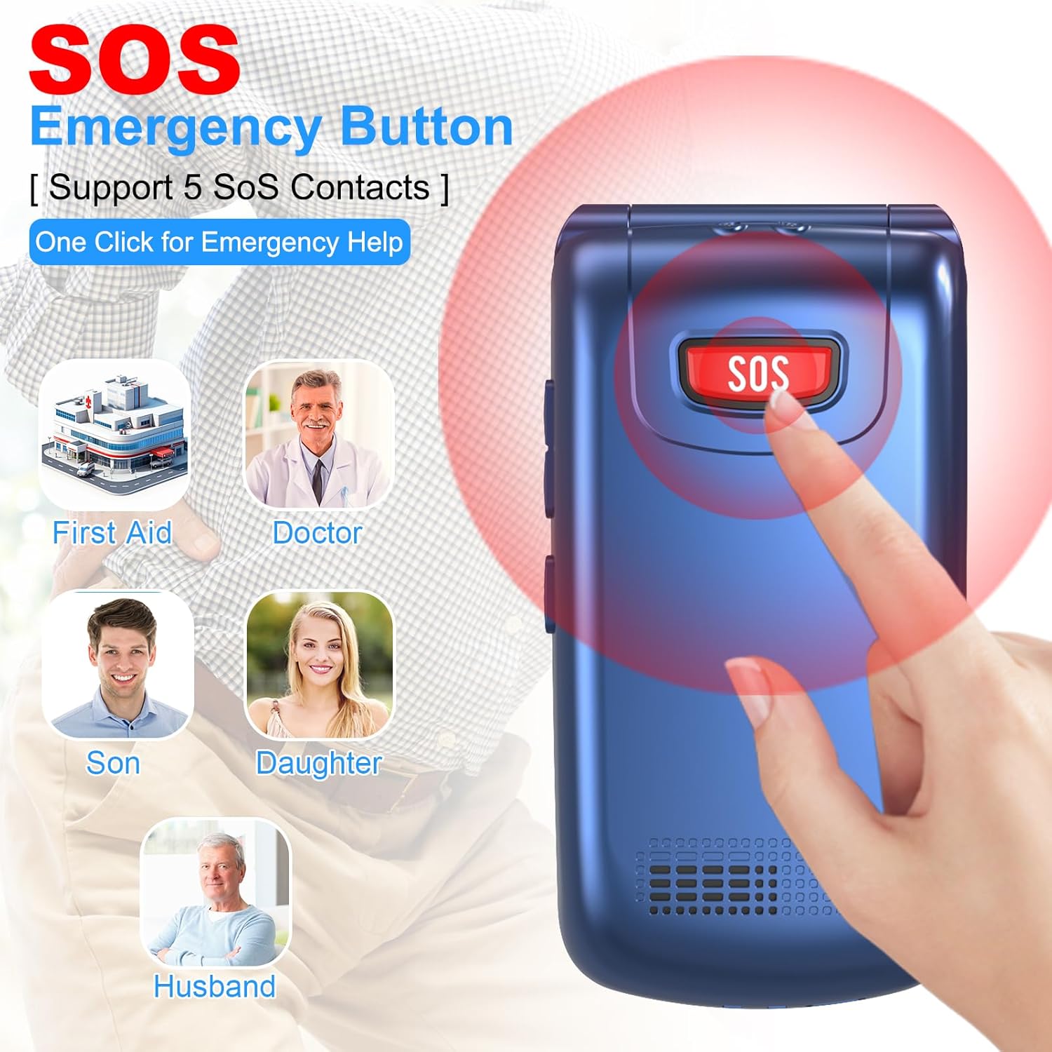 Detalle de 4G Senior mobile phone with 2.4-inch screen