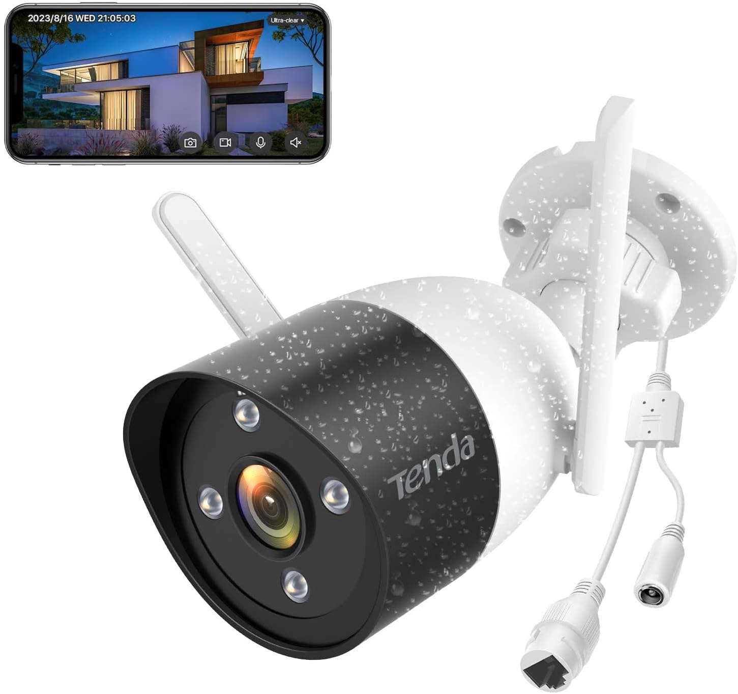 Detalle de Tenda CT3 Caméra de Surveillance 1080P