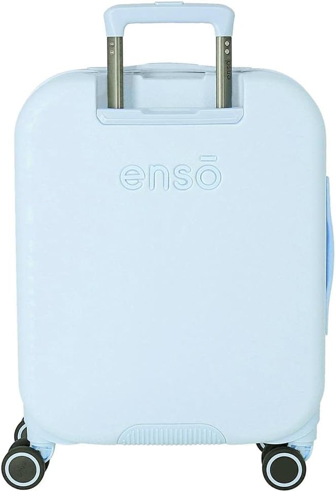 Detalle de Enso Bonjour Valigia da Cabina Blu 40x55x20 cm — ABS Rigido, TSA Integrata, 37 L, 4 Doppie Ruote