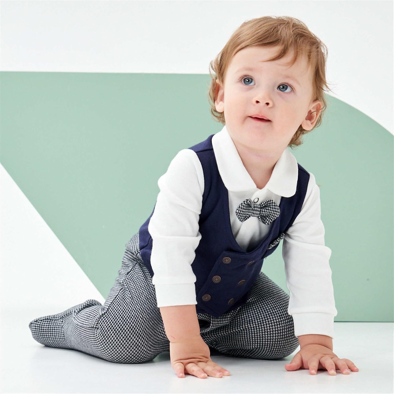Detalle 2 de Famuka Baby Boys Romper Gent Bodysuit