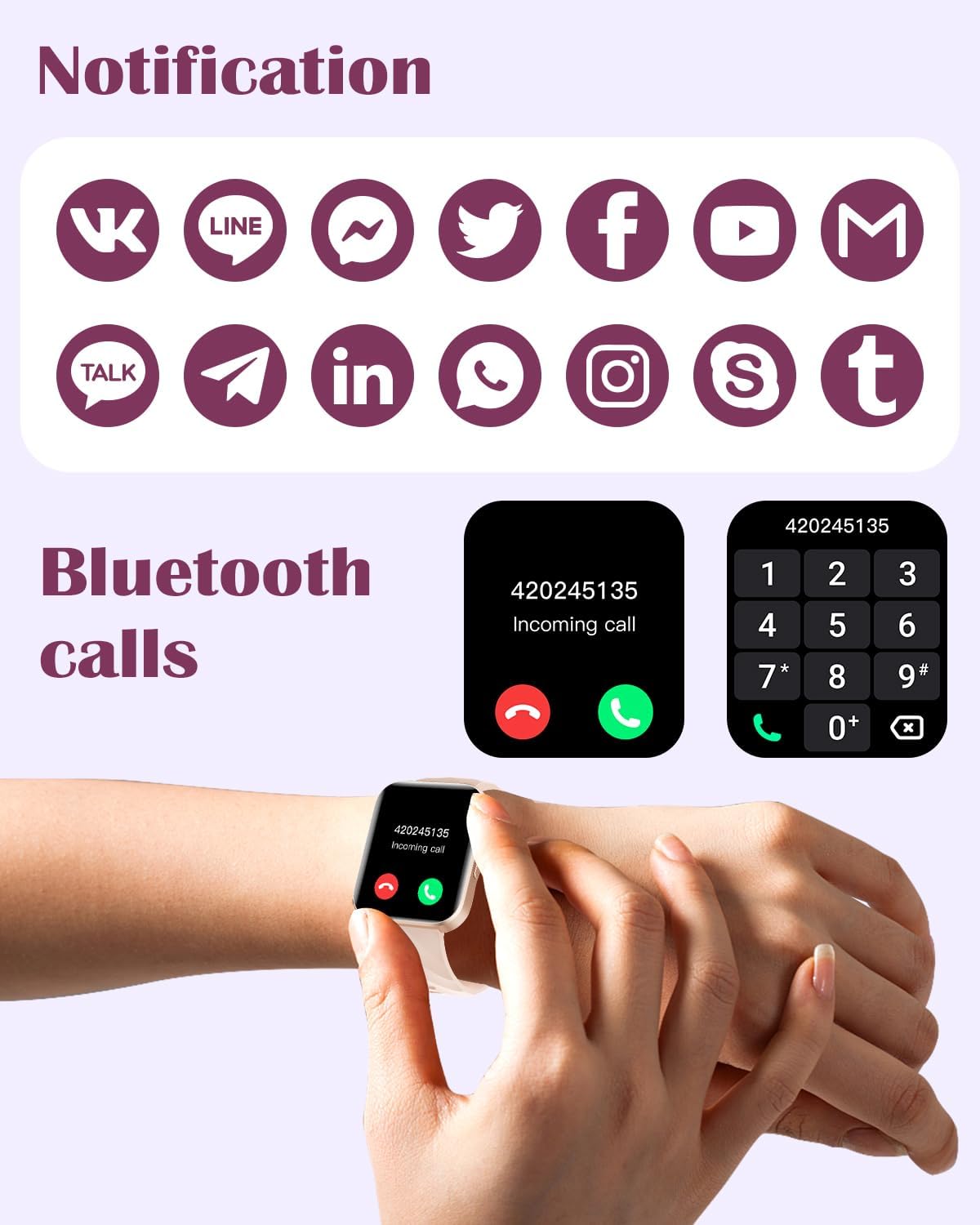 Detalle 2 de RUIMEN Smart Watch for Women 1.85-inch