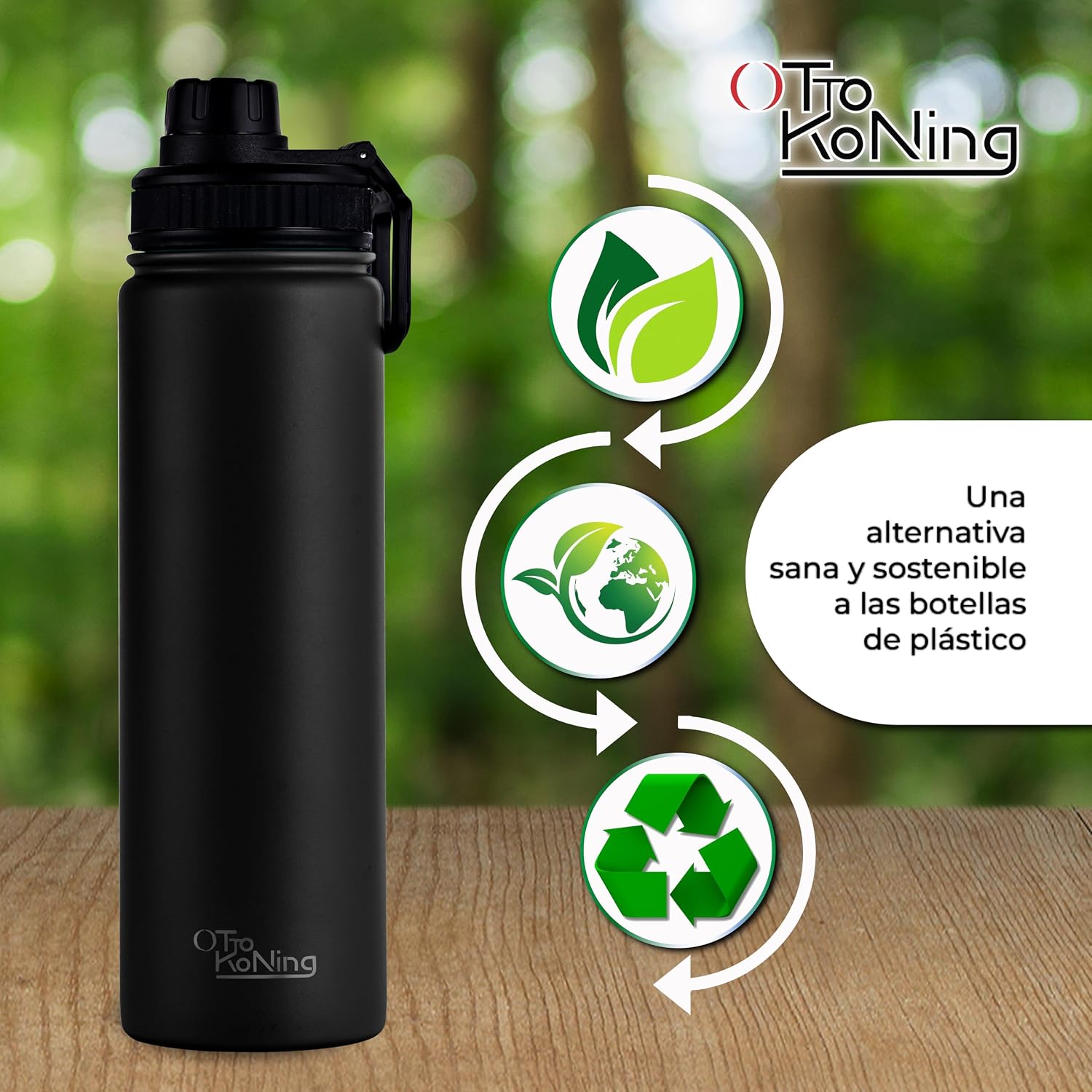 Detalle 2 de Otto Koning Botella Acero Inoxidable 750ml
