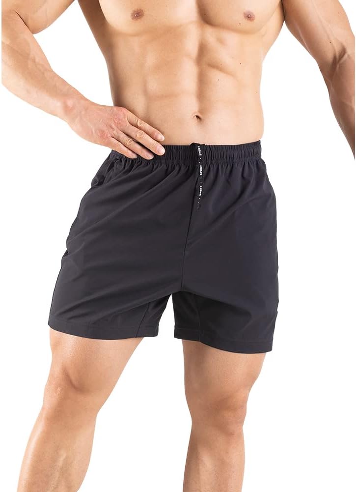 Thumbnail 1 de Gaglg Men's 5" Running Shorts 2 Pack: Quick Dry, Zipper Pockets