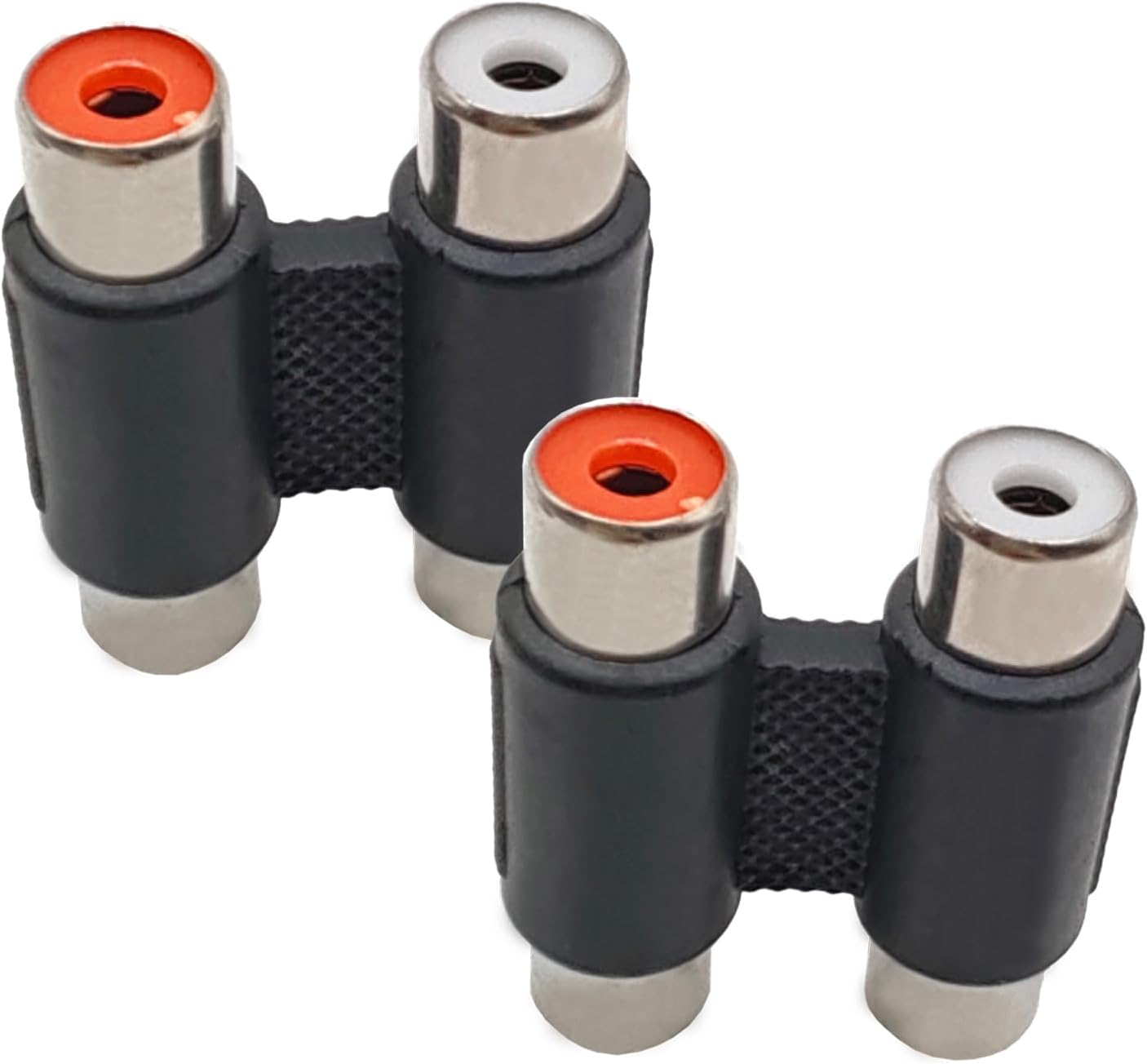 Detalle de Voluty Tek RCA Female-to-Female Adapters (2-Pack) for Audio/Video Connections