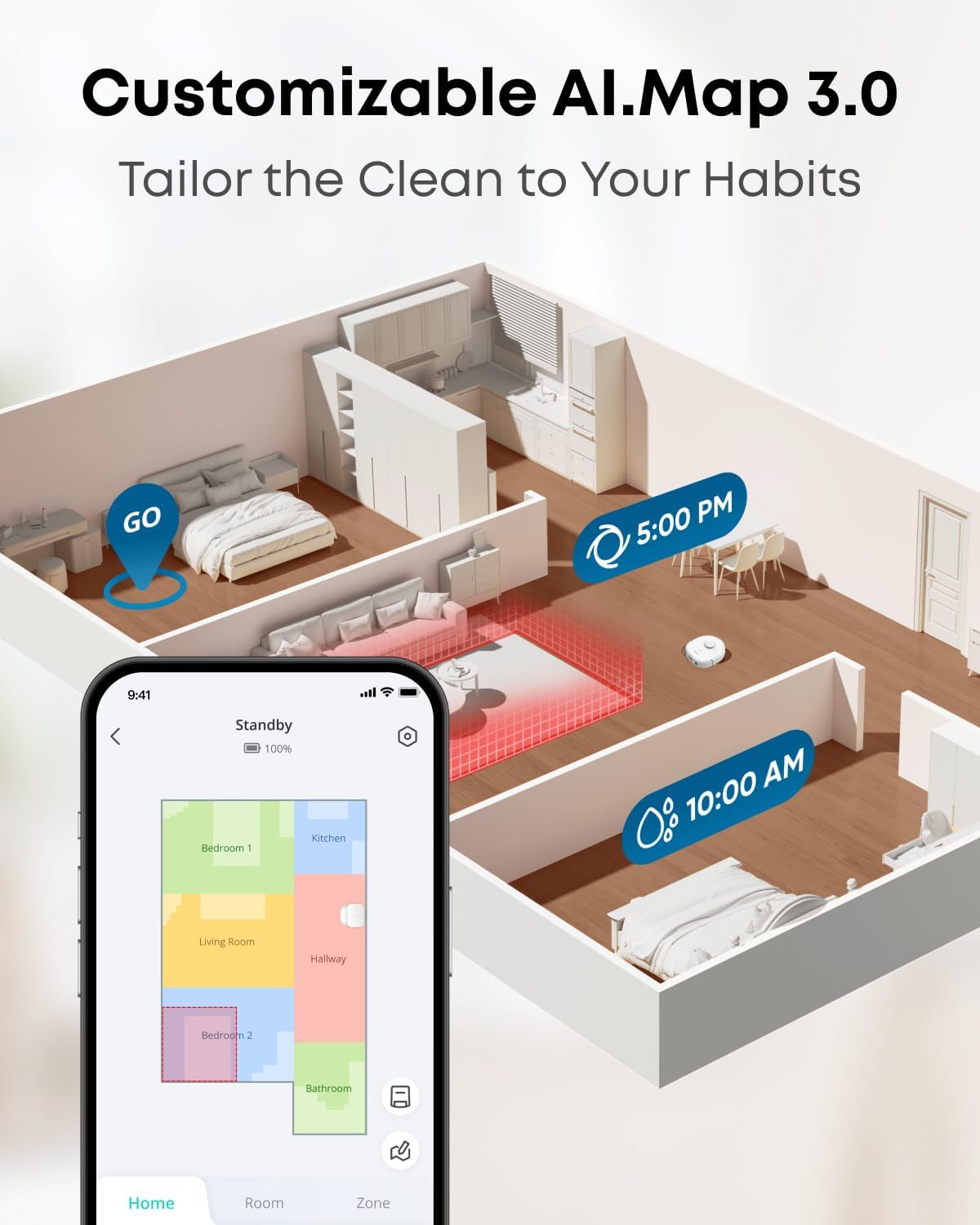 Detalle de eufy X10 Pro Omni Robot Vacuum and Mop, 8,000 Pa Suction, Auto-Lift Mops