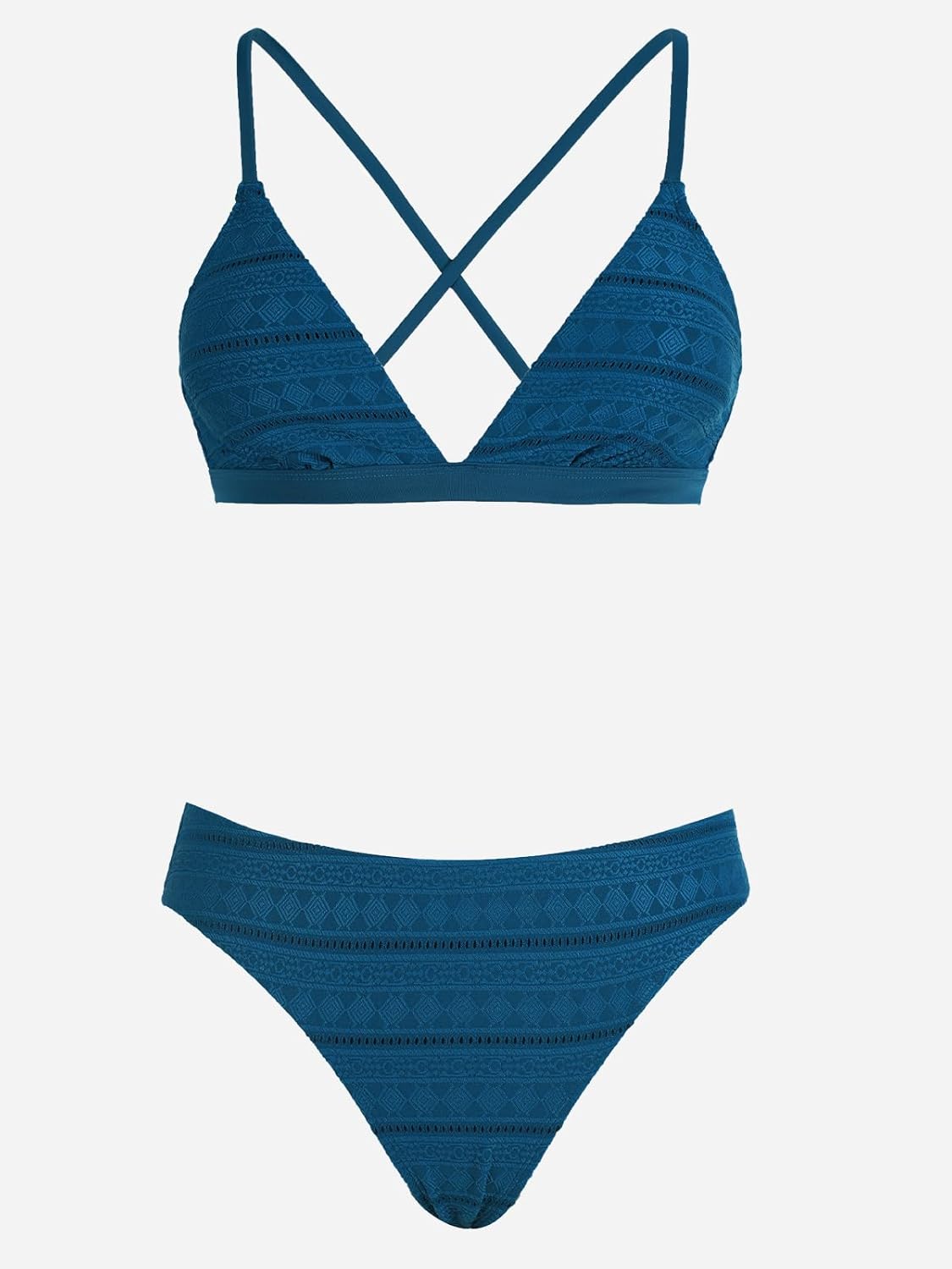 Thumbnail 5 de CUPSHE Damen Bikini Set mit Kontrastpaspeln – Triangel Brazilian Bikini zweitesiliges Set