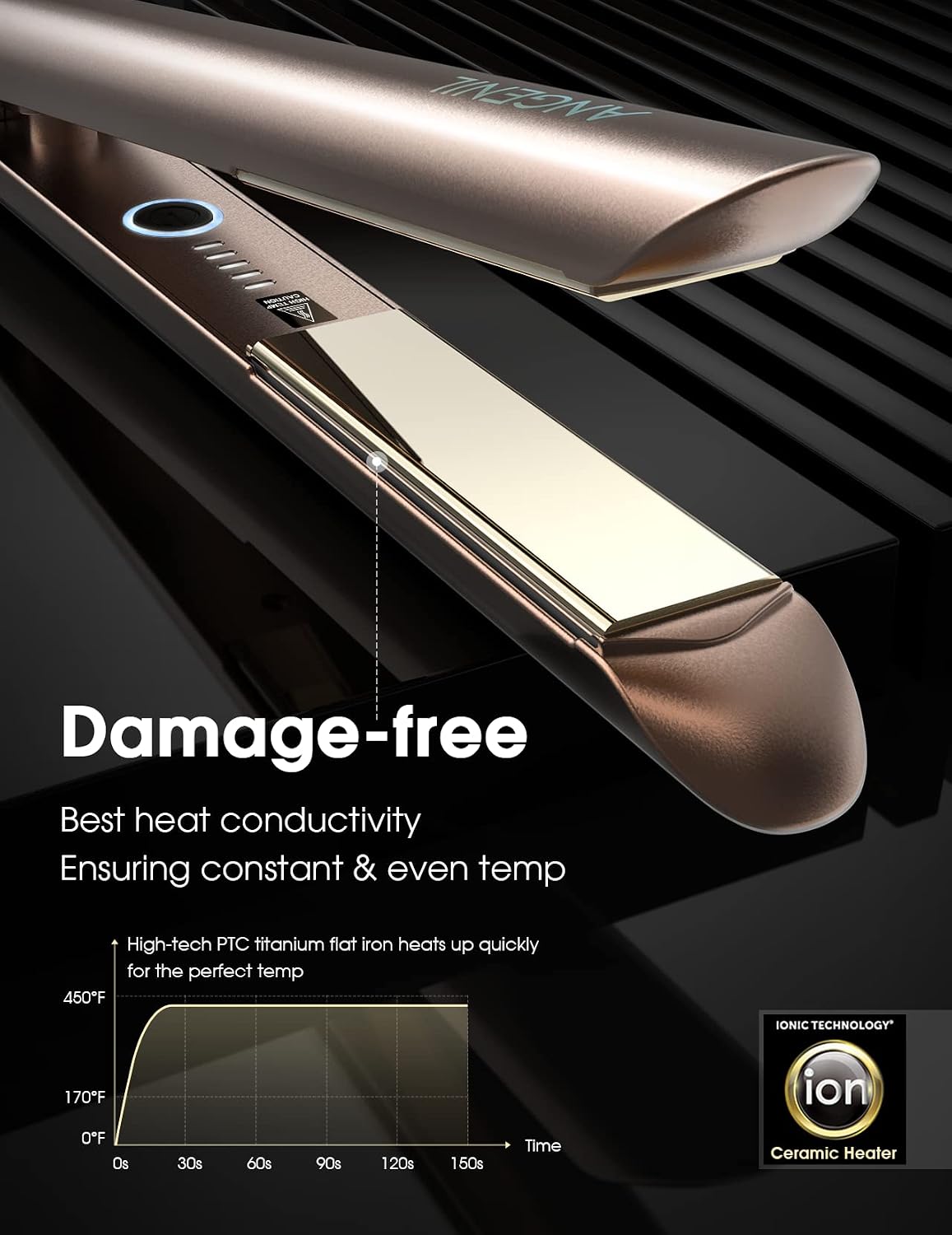 Thumbnail 4 de ANGENlL Nano Titanium 2-in-1 Hair Straightener and Curler 🎀