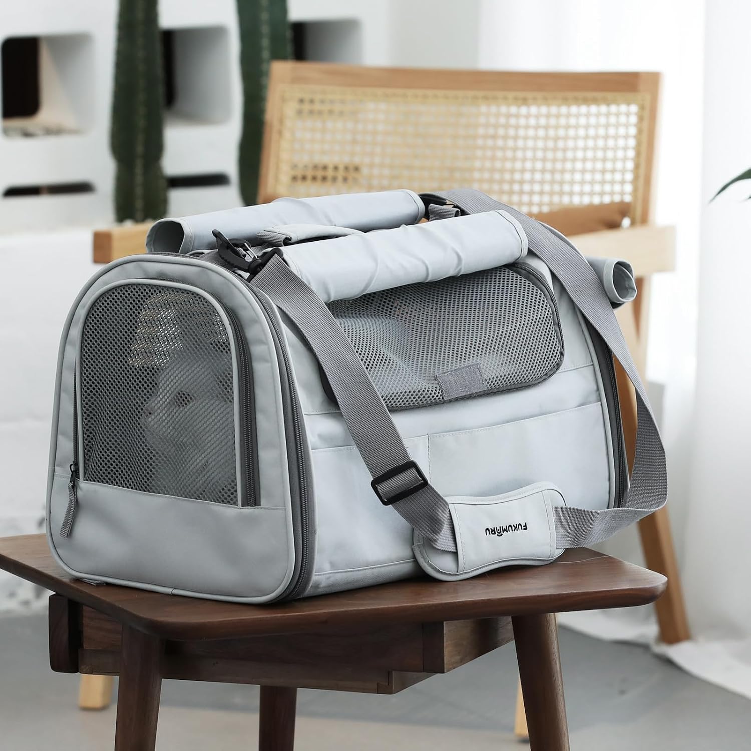 Thumbnail 6 de FUKUMARU Cat Carrier: Soft-Sided Travel Bag, Airline Approved with 4 Mesh Windows