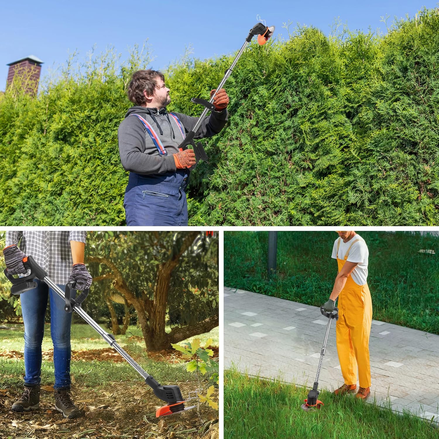 Thumbnail 6 de DJROLL Cordless Grass Trimmer with Charger and 2 Battery (21V) – adjustable telescopic edger with 17 blades