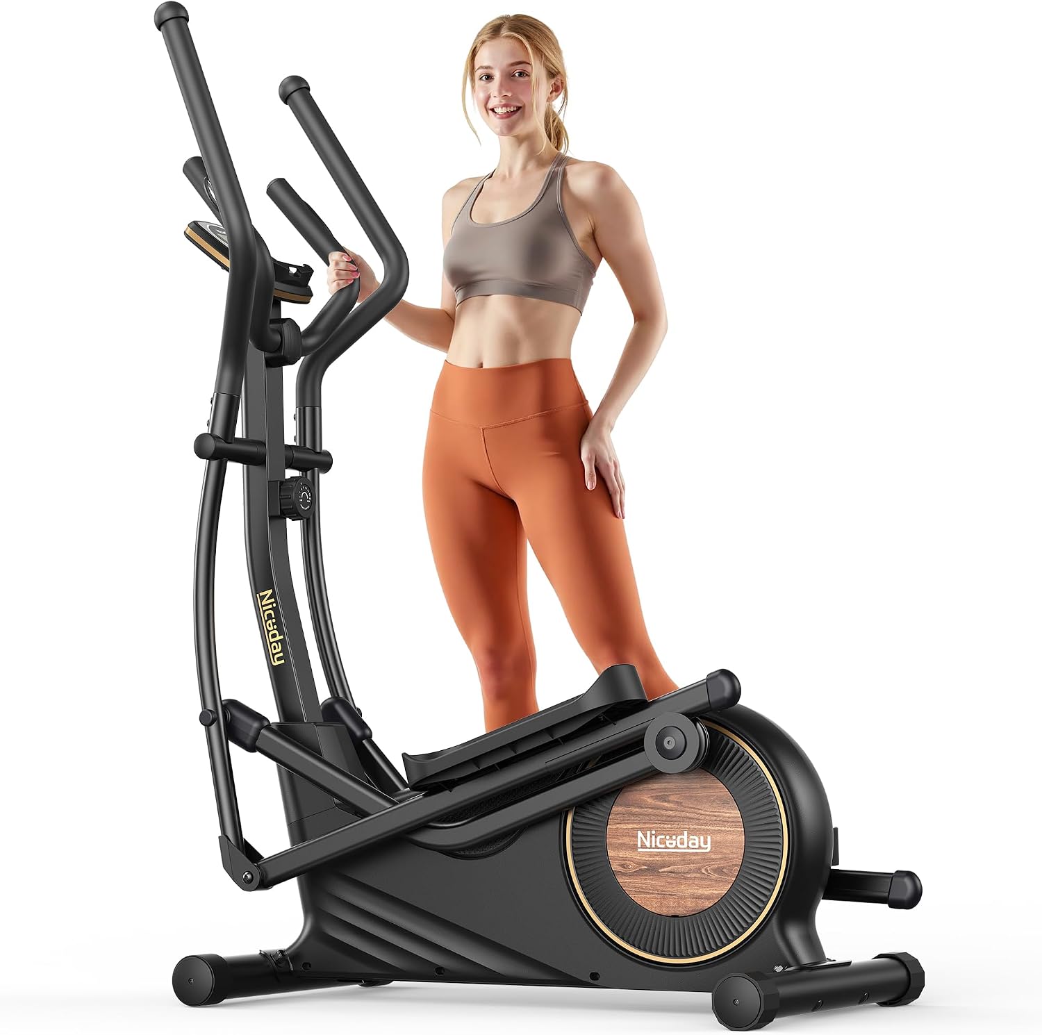 Detalle de Niceday CT11S-18-Black Elliptical Machine, 18-Inch Stride, 16 Resistance Levels
