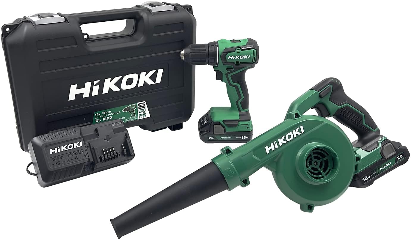 Detalle de HiKOKI DS18DD(2BG) 18V充電式ドライバードリル・RB18DC(NN)ブロワセット