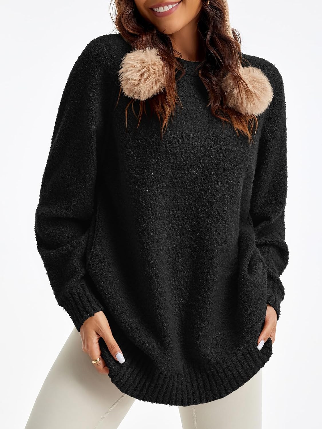 Detalle 2 de Saodimallsu Women's Oversized Sweater