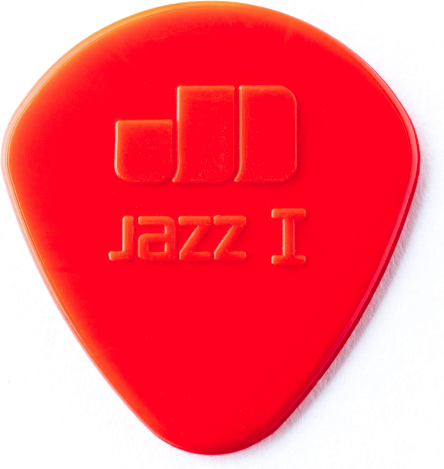 Detalle de Jim Dunlop 47R1S Stiffo-Round gitarrplektrum i svart nylon