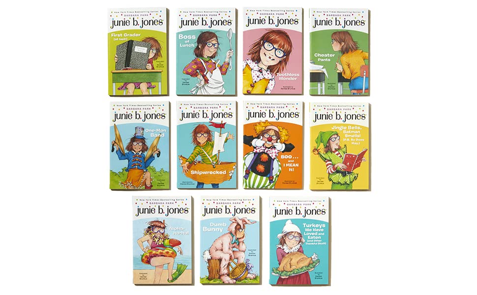 Detalle de Junie B. Jones Complete First Grade Collection, Books 18–28 Paperback Boxed Set