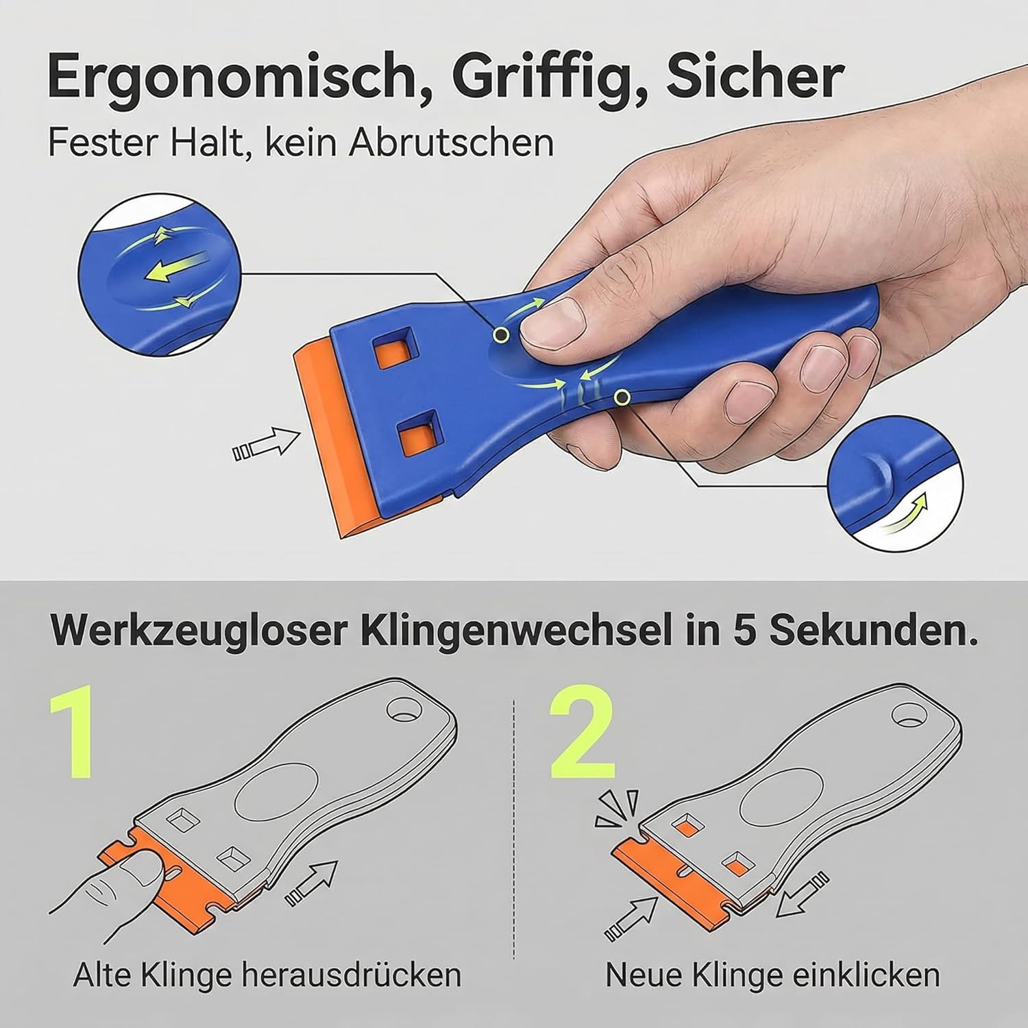Thumbnail 2 de 2PCS Plastic Scraper Kit with 100 Blades