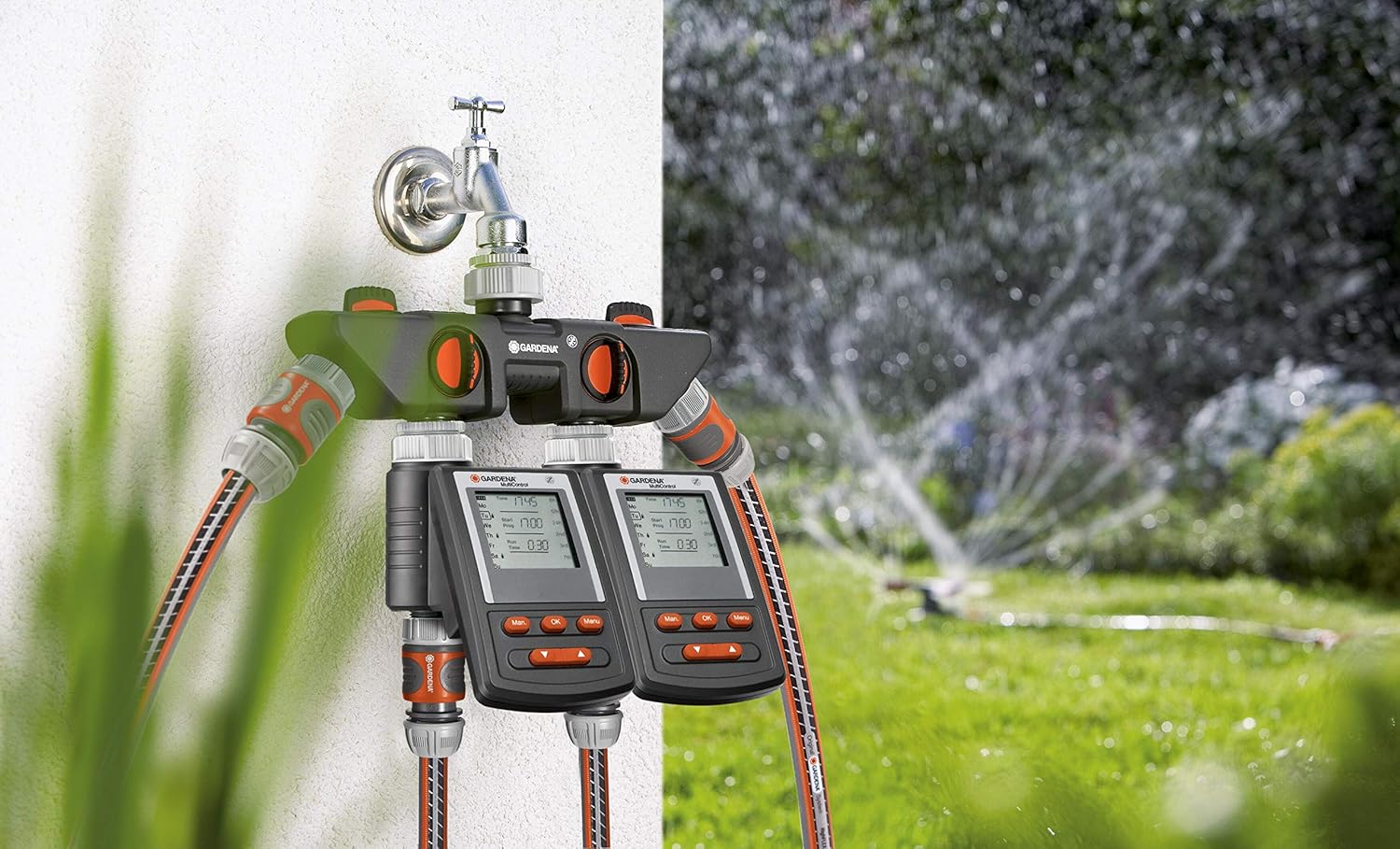 Detalle de Gardena Four Channel Water Distributor (8194-20) – Connects up to Four Devices to the Tap