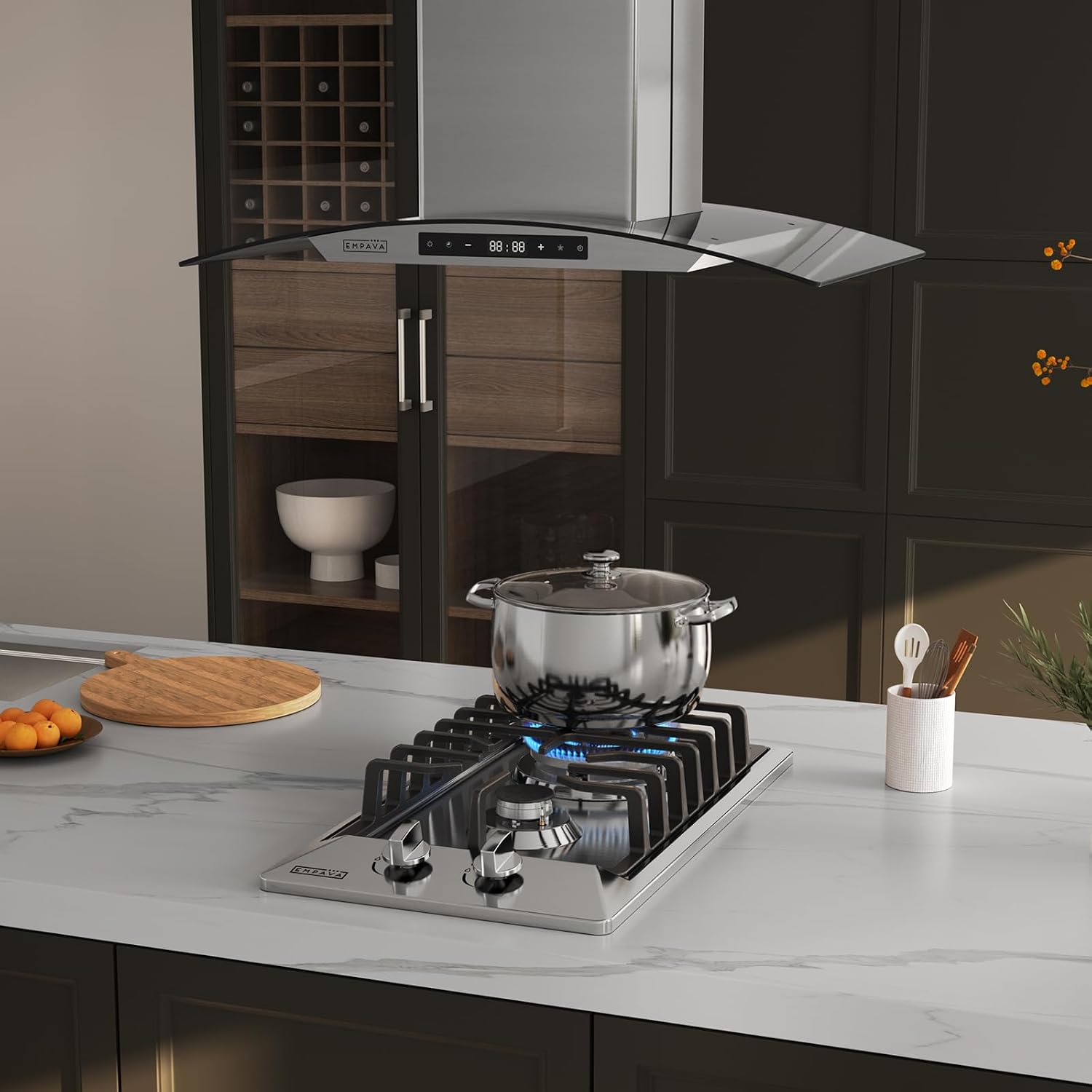 Detalle de Empava 12-Inch Gas Cooktop with 2 SABAF Burners, NG/LPG Conversion