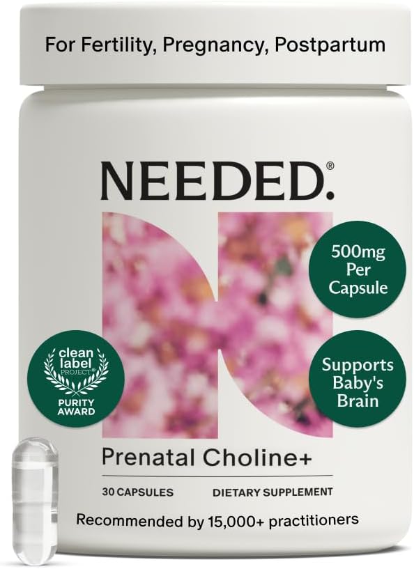 Detalle de Needed. Prenatal Choline+ Liquid Capsules, 500 mg Choline Chloride