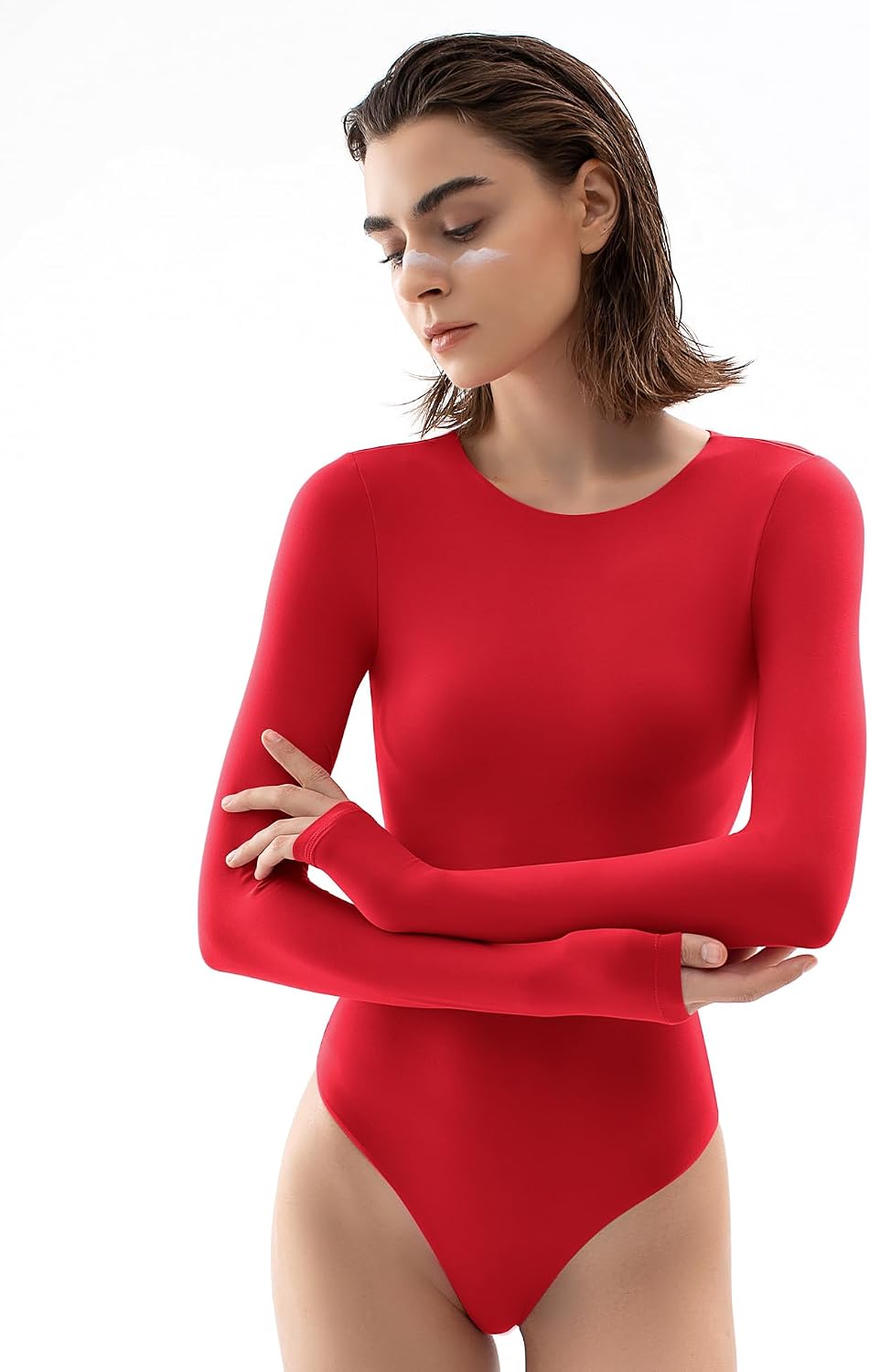 Detalle de PUMIEY Women's Crew Neck Bodysuit XS–3XL