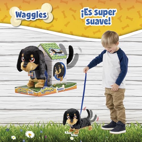 Detalle 2 de Bizak Animagic Waggles peluche interactivo 2 años