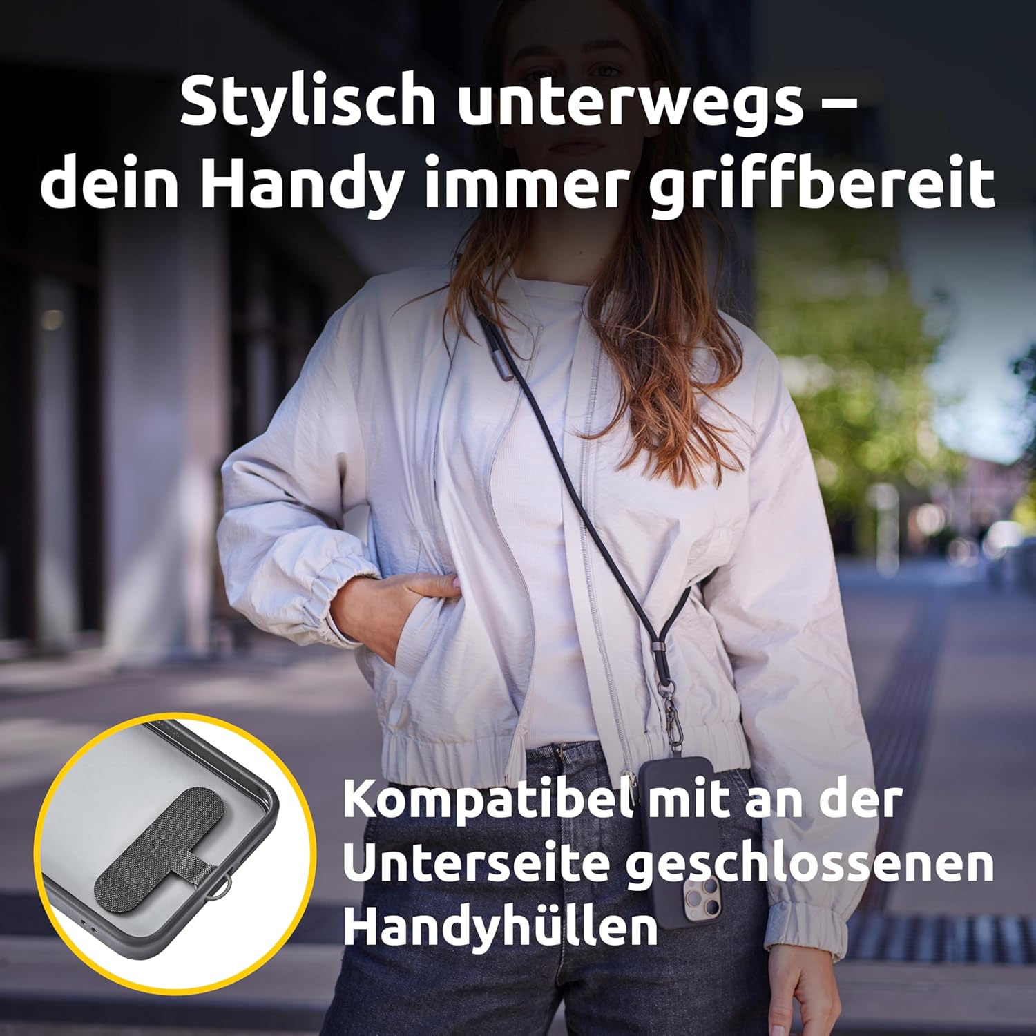 Thumbnail 1 de Intenso USB-C Lade- und Datenkabel Handykette (60 W, 480 Mbps, PD3.0/QC4.0) – 1,65 m, schwarz