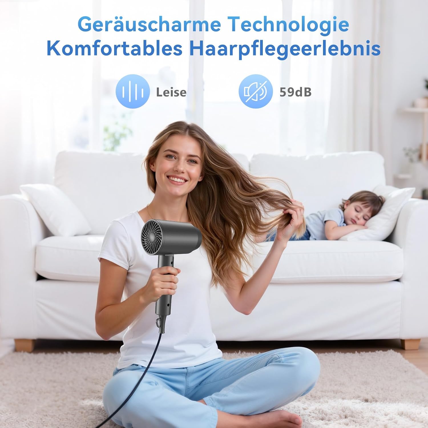 Thumbnail 5 de Ionen Föhn 1800W von Ionen: klappbarer Reisefön (480 g) mit 3 Temperaturstufen