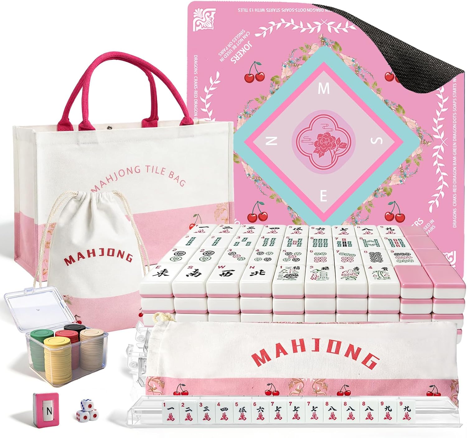 Detalle de GUJYUYIF American Mahjong Set with Melamine Tiles