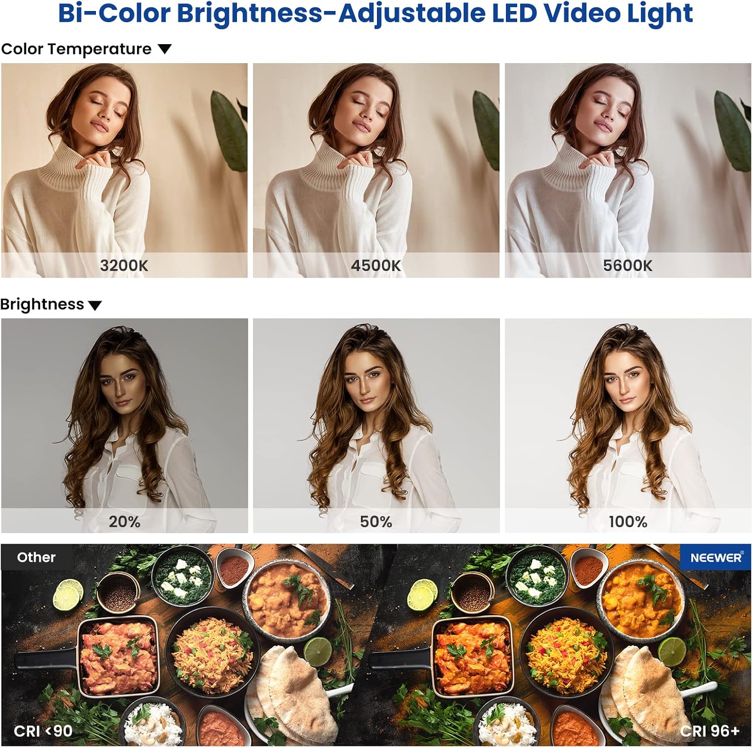 Thumbnail 5 de NEEWER 660 LED Bi‑color Video Light kit