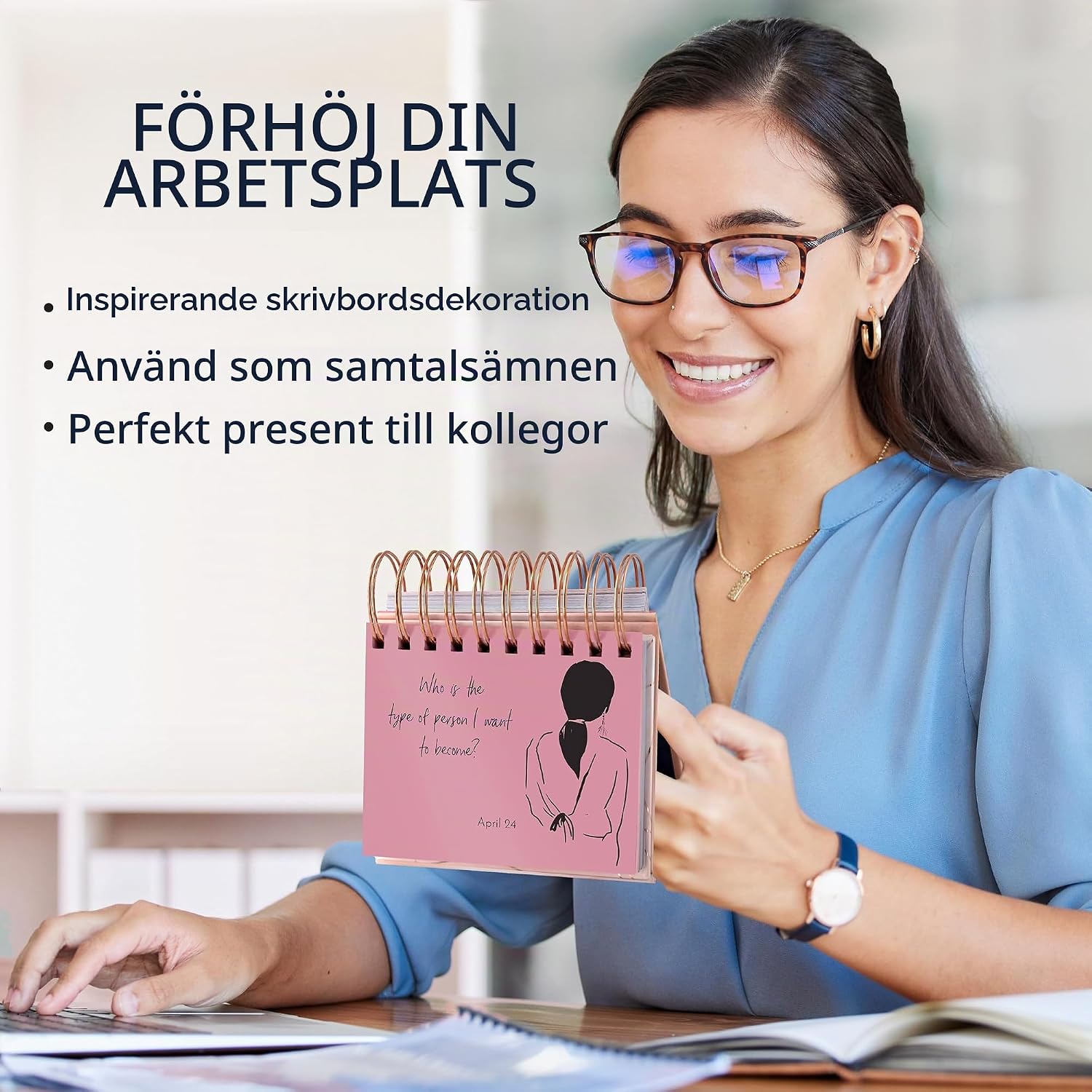 Thumbnail 6 de RYVE flipkalender med citat – odaterad skrivbordskalender i papper