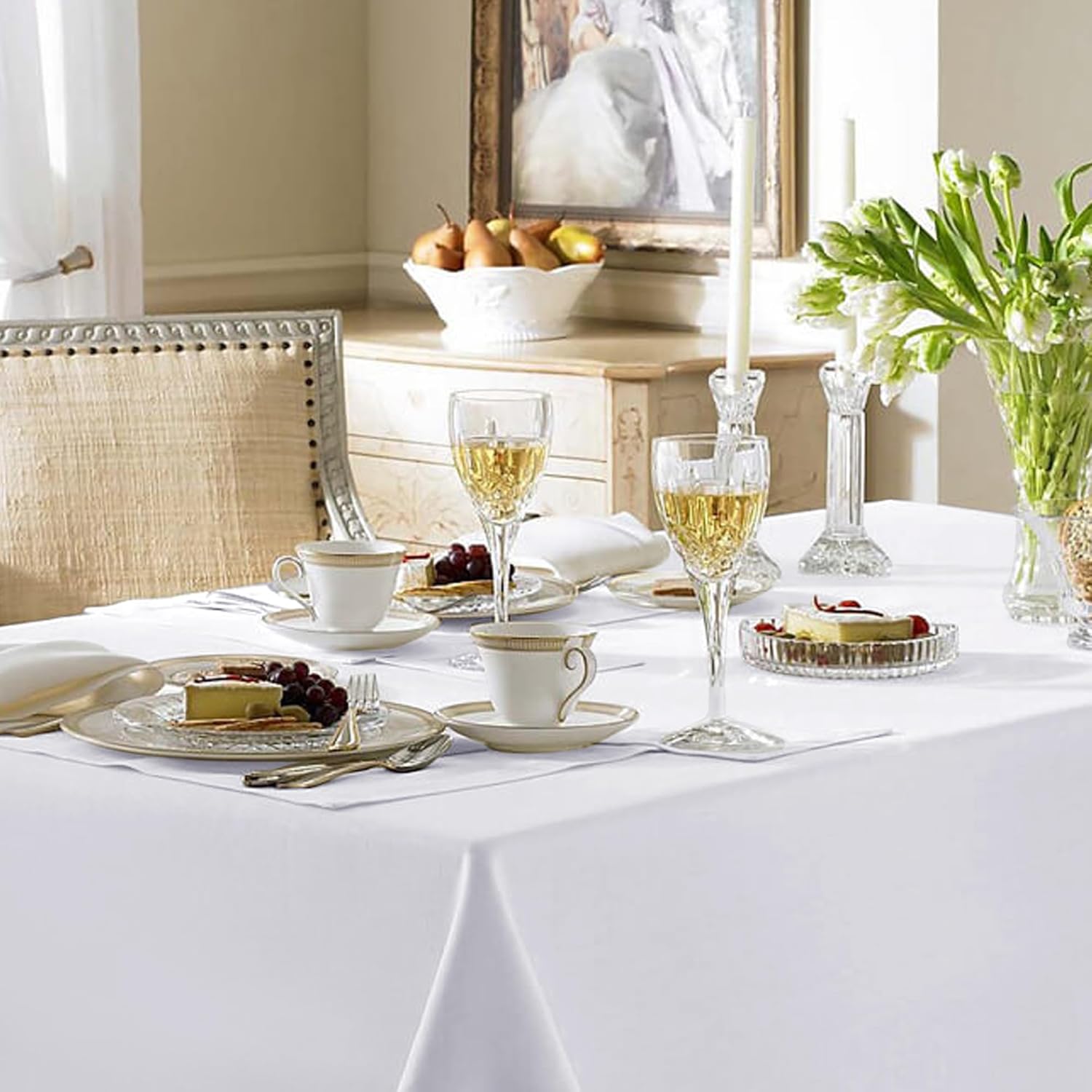 Thumbnail 6 de Fitable White Tablecloths for Rectangle Tables (6-Pack, 70 x 120 Inches) — Reusable Polyester Covers