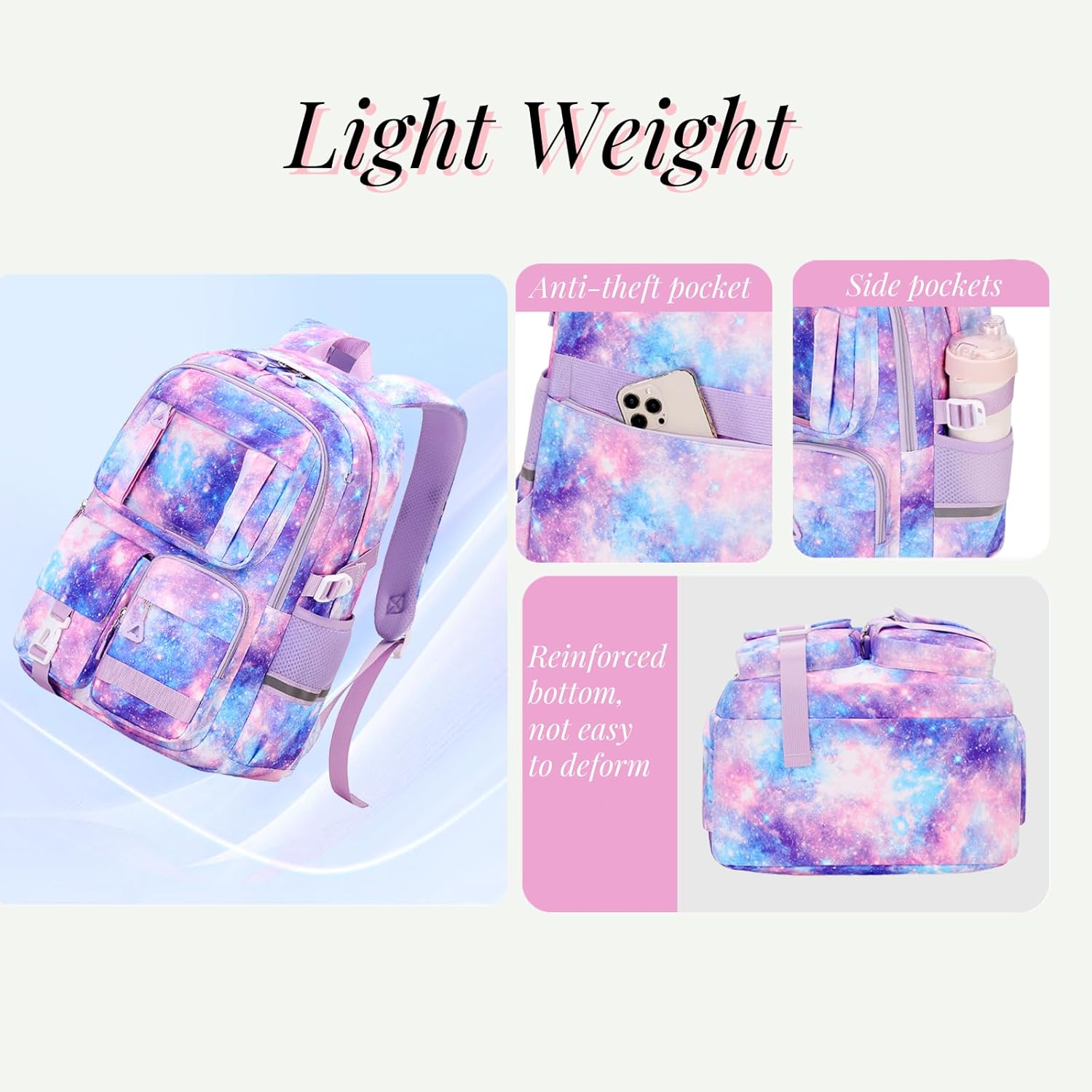 Detalle de VIDOSCLA Girls Backpack – Elementary School Bag for Kids
