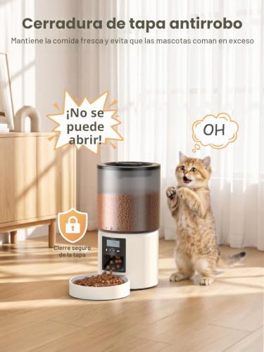 Thumbnail 7 de PETVION 4L Comedero Automático para Gatos y Perros | Alimentación programable y fuente dual