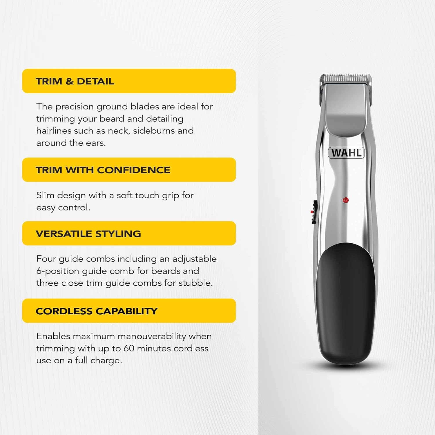 Detalle de Wahl Groomsman Cord/Cordless Stubble & Beard Trimmer