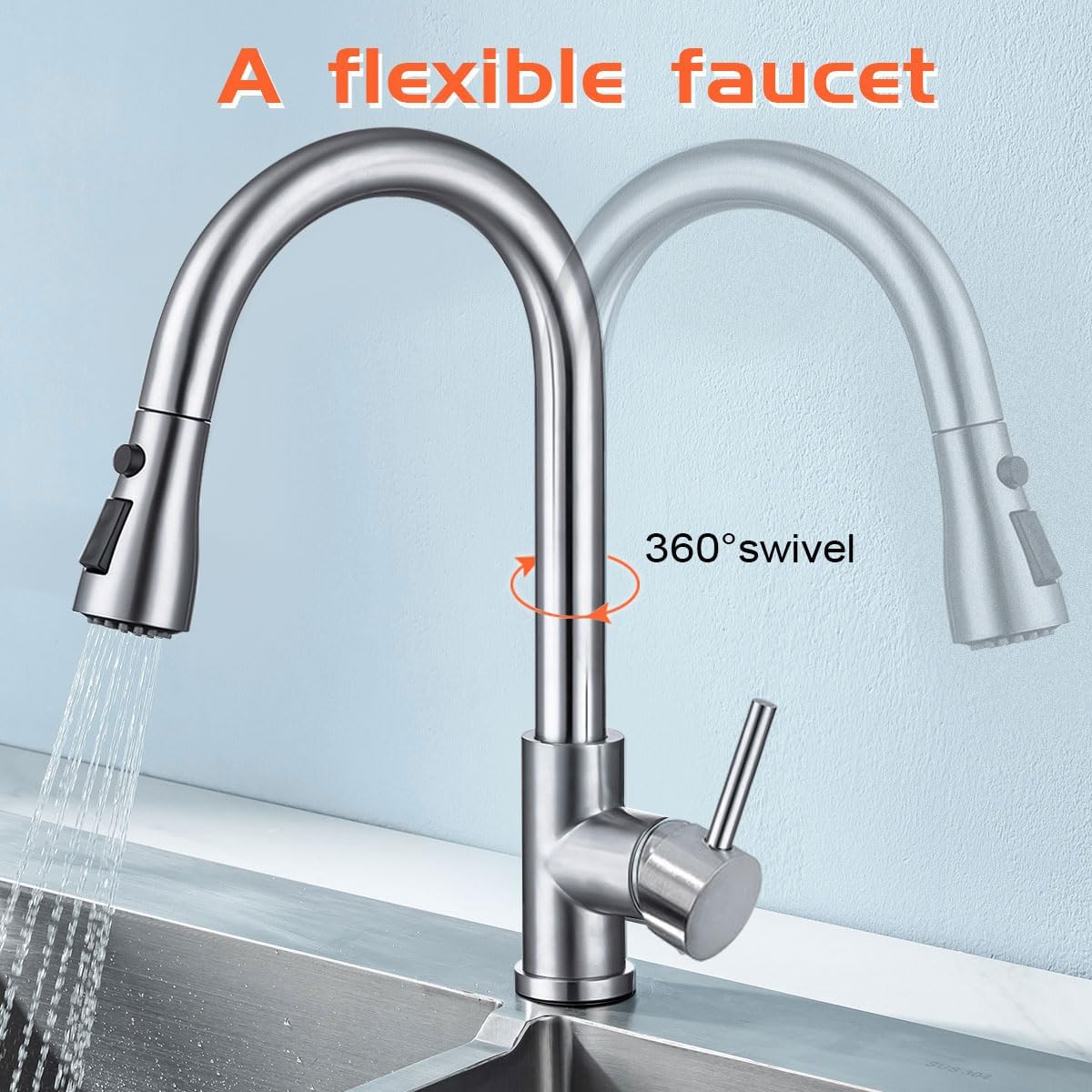 Thumbnail 4 de HASVREOG Kitchen Pull-Down Faucet