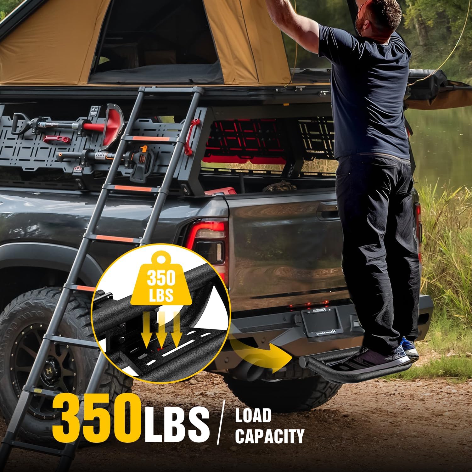 Thumbnail 4 de Nilight Universal Hitch Step 350 lb hitch step
