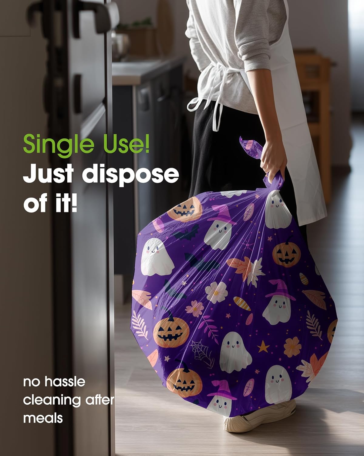 Thumbnail 4 de Pureegg Disposable Plastic Tablecloth 54 x 108 in