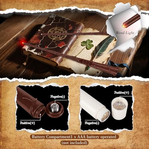 Thumbnail 5 de LIVEN 24 Pcs Halloween LED Magic Hanging Floating Candles – Ensemble féerique avec 2 baguettes magiques