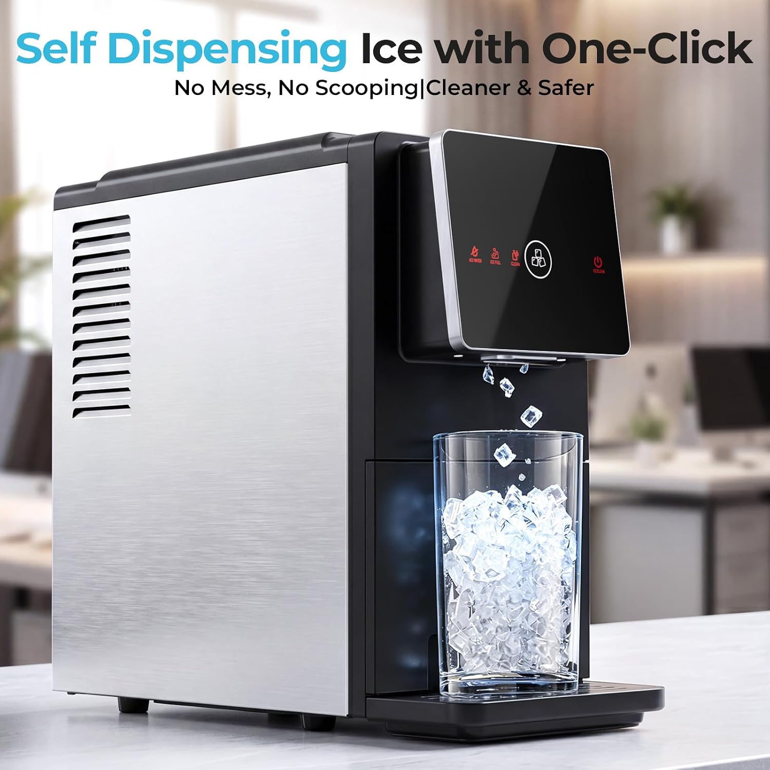 Detalle 2 de Antarctic Star HZB-15DN Nugget Ice Maker, Self-Dispensing and Self-Cleaning
